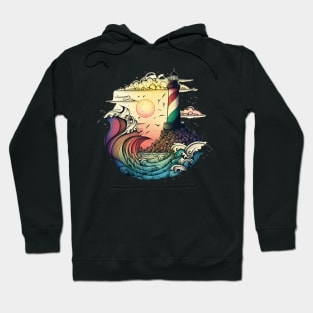 Lighthouse Colorful Art Creation V3 Hoodie